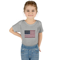 AMerican Flag Infant Baby Rib Bodysuit