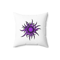 Purple Sun Spun Polyester Square Pillow