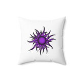 Purple Sun Spun Polyester Square Pillow