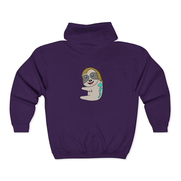 Sandy the Sloth Unisex Heavy Blend™ Full Zip Hooded Sweatshirt