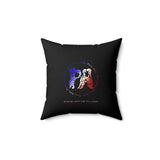 American Flag Spun Polyester Square Pillow