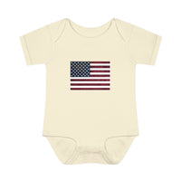 AMerican Flag Infant Baby Rib Bodysuit